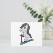 Pferd Scooter Postkarte (Stehend Vorderseite)