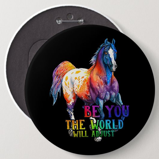 Pferd sein Sie die Welt anpassen wird Button (Vorne & Hinten)