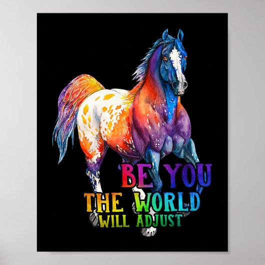 Pferd sein Sie die Welt anpassen wird Poster (Vorne)