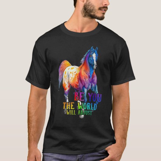 Pferd sein Sie die Welt wird Bauer anpassen T-Shirt (Vorderseite)