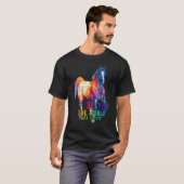 Pferd sein Sie die Welt wird Bauer anpassen T-Shirt (Vorne ganz)