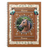 Pferd - Seite Power Notizbuches 80 Notizblock (Vorderseite)