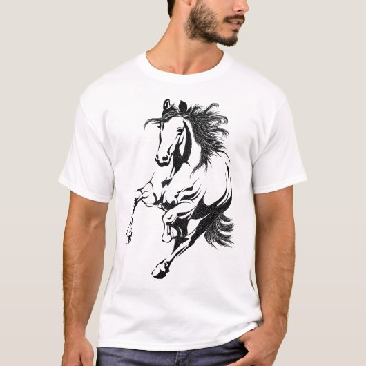 Pferd-Shirt für Mädchen Liebliches Pferd für Junge T-Shirt (Vorderseite)