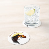 Pferd Sie sind mein glücklicher Ort Pferd Lover We Runder Pappuntersetzer (Vor Ort)