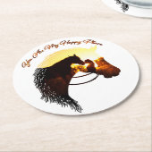 Pferd Sie sind mein glücklicher Ort Pferd Lover We Runder Pappuntersetzer (Angewinkelt)