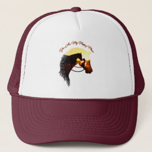Pferd Sie sind mein glücklicher Ort Pferd Lover We Truckerkappe