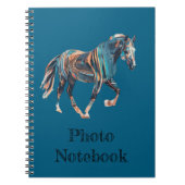 Pferd Spiral Foto Notizbuch Notizblock (Vorderseite)