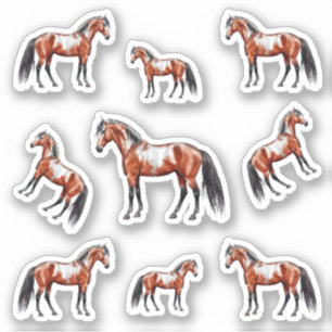 Pferd Spirit Westernpferd Illustration -  Aufkleber