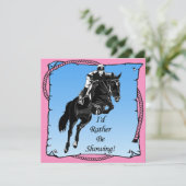 Pferd Springen Ich würde eher BeShowing! Reittier Einladung (Stehend Vorderseite)