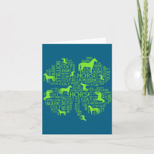 Pferd St. Patrick's Day Iri-Shirt - Kleeblatt-T-Sh Karte