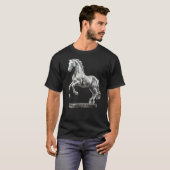 Pferd Statue Skulptur 1 T-Shirt (Vorne ganz)