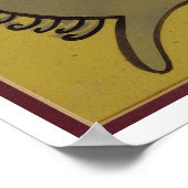 Pferd (Stift, Tinte und Gouache auf Papier) Poster (Ecke)