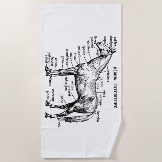 Pferd Strandtuch (Vorderseite)