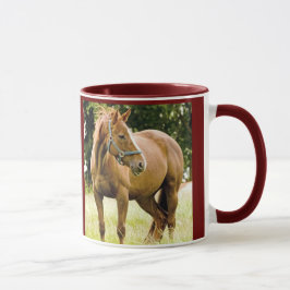Pferd (Stute) in der Feld-Tasse Tasse