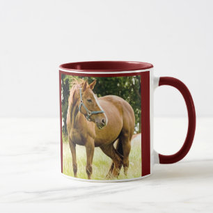 Pferd (Stute) in der Feld-Tasse Tasse