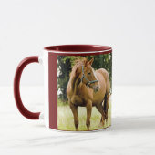Pferd (Stute) in der Feld-Tasse Tasse (Links)