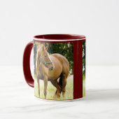 Pferd (Stute) in der Feld-Tasse Tasse (Vorderseite Links)