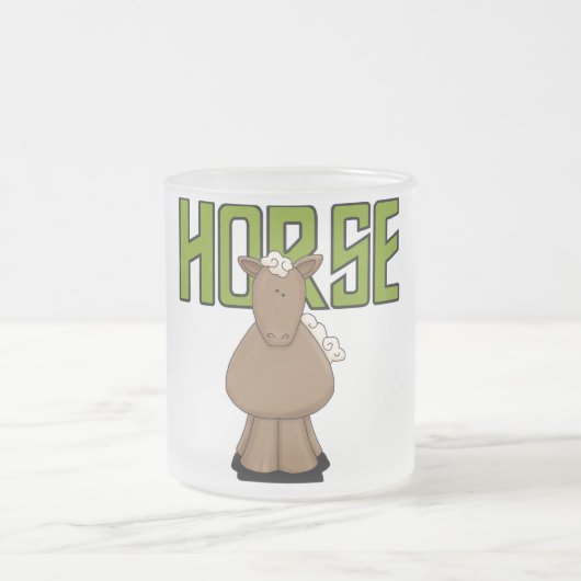 Pferd T-Shirts und Geschenke Mattglastasse (Mittel)
