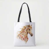 Pferd-Tasche Blumen Boho Reitsport Tasche (Vorderseite)