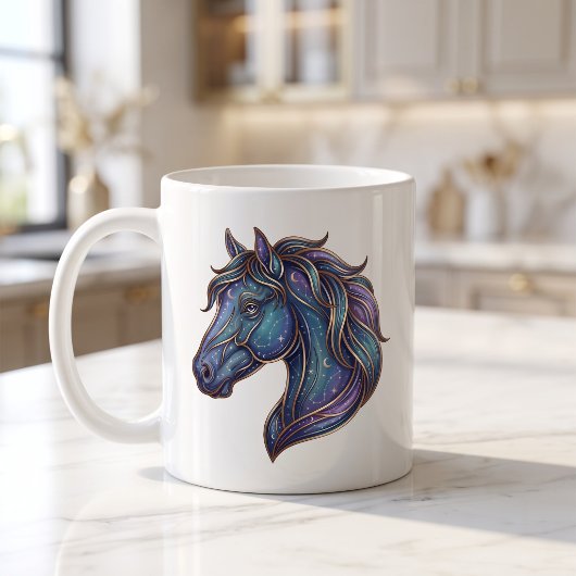 Pferd Tasse Luxus-Linienkunst Himmlisch