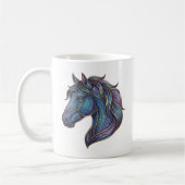 Pferd Tasse Luxus-Linienkunst Himmlisch (Links)