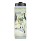 Pferd Team in Snow von Edvard Munch Thermosbecher (Vorderseite)