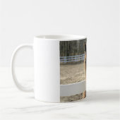 Pferd trifft Sie am Zaun Kaffeetasse (Links)