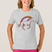 Pferd u. Regenbogen T-Shirt (Vorderseite)
