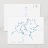 Pferd um die Sitzkarte Postkarte (Vorne/Hinten)