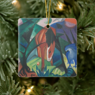 Pferd und Adler von Franz Marc, Vintage-Kubismus-K Keramikornament