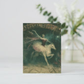 Pferd und Ballerina Dark Fantasy Postkarte (Stehend Vorderseite)