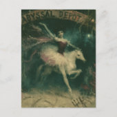Pferd und Ballerina Dark Fantasy Postkarte (Vorderseite)