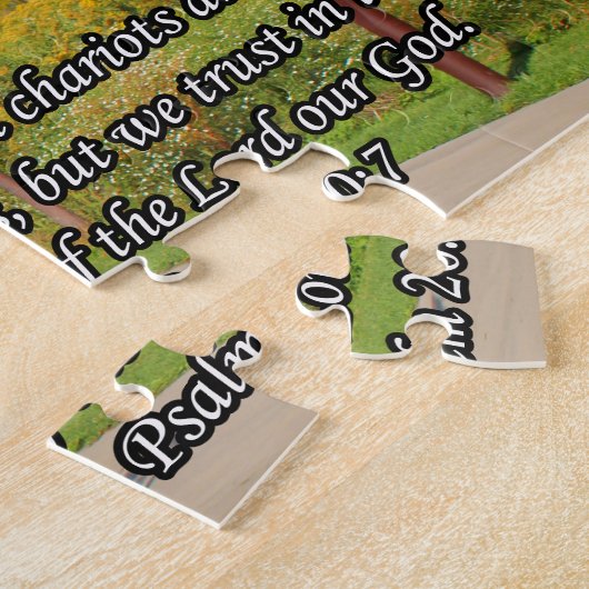 Pferd und Basilika mit Psalm Puzzle (Seite)