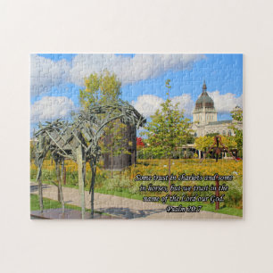 Pferd und Basilika mit Psalm Puzzle