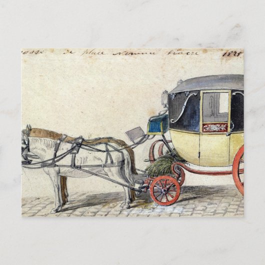 Pferd und Beförderung, 1825 Postkarte (Vorderseite)