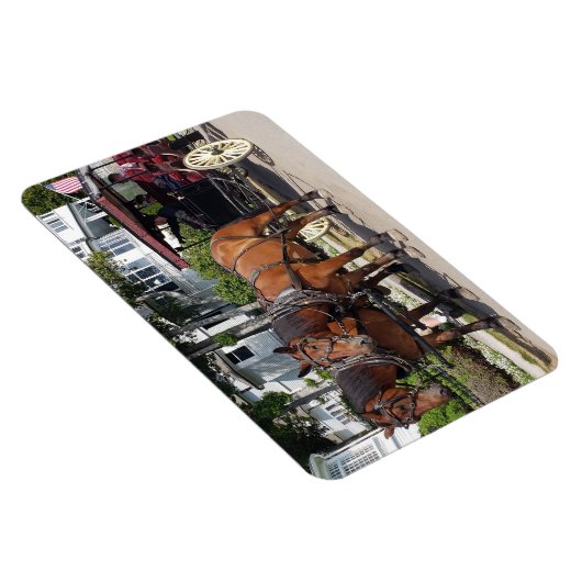 Pferd und Beförderung auf der Insel Mackinac MI Magnet (Rechte Seite)