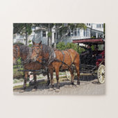 Pferd und Beförderung auf der Insel Mackinac MI Puzzle (Horizontal)