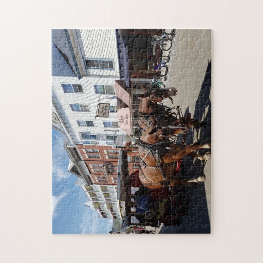 Pferd und Beförderung auf Mackinac Island, Michiga Puzzle (Vertikal)