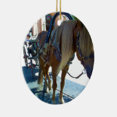 Pferd und Beförderung für Kunden gewartet Keramik Ornament (Rechts)