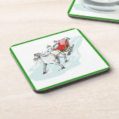 Pferd und Beförderung - Getränkeuntersetzer (Linke Seite)