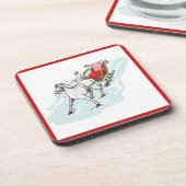 Pferd und Beförderung - Getränkeuntersetzer (Linke Seite)