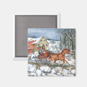 Pferd und Beförderung Magnet (Vorderseite/Rückseite)