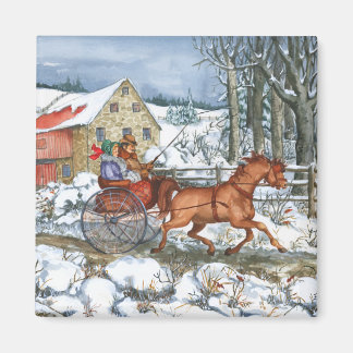 Pferd und Beförderung Magnet