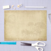 Pferd und Beförderung mit Uhr im Hintergrund Seidenpapier (Handwerk)