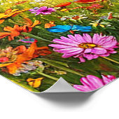 Pferd und Blume Poster (Ecke)