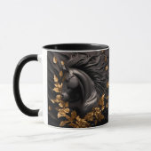 Pferd und Blumen, Reitergeschenk, Pferdereiten Tasse (Links)
