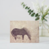 Pferd und Bräuche im Winter Postkarte (Stehend Vorderseite)