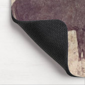 Pferd und Bräutigam im Winter Mousepad (Ecke)