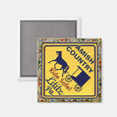 Pferd und Buggy, Fahrsicherheit in Lititz Pa. Magnet (Vorderseite/Rückseite)