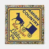 Pferd und Buggy, Fahrsicherheit in Lititz Pa. Magnet (Vorne)